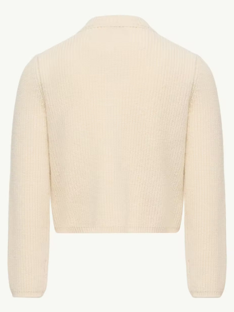 Cardigan imbottito in lana e cashmere