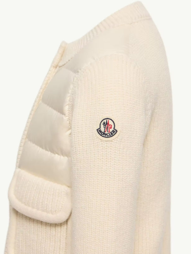 Wool & Cashmere Padded Cardigan