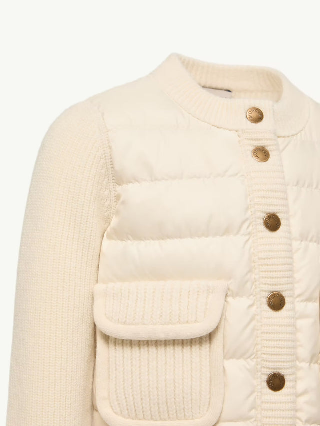 Wool & Cashmere Padded Cardigan