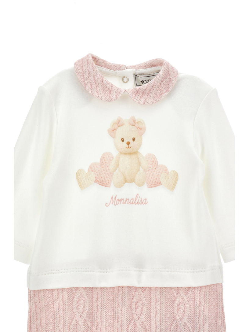 Set Bébé con Tutina, Cappellino e Bavaglino