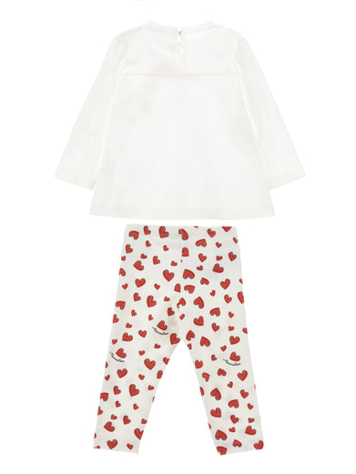 Set maglia love e leggings cuore