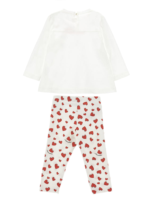 Set maglia love e leggings cuore