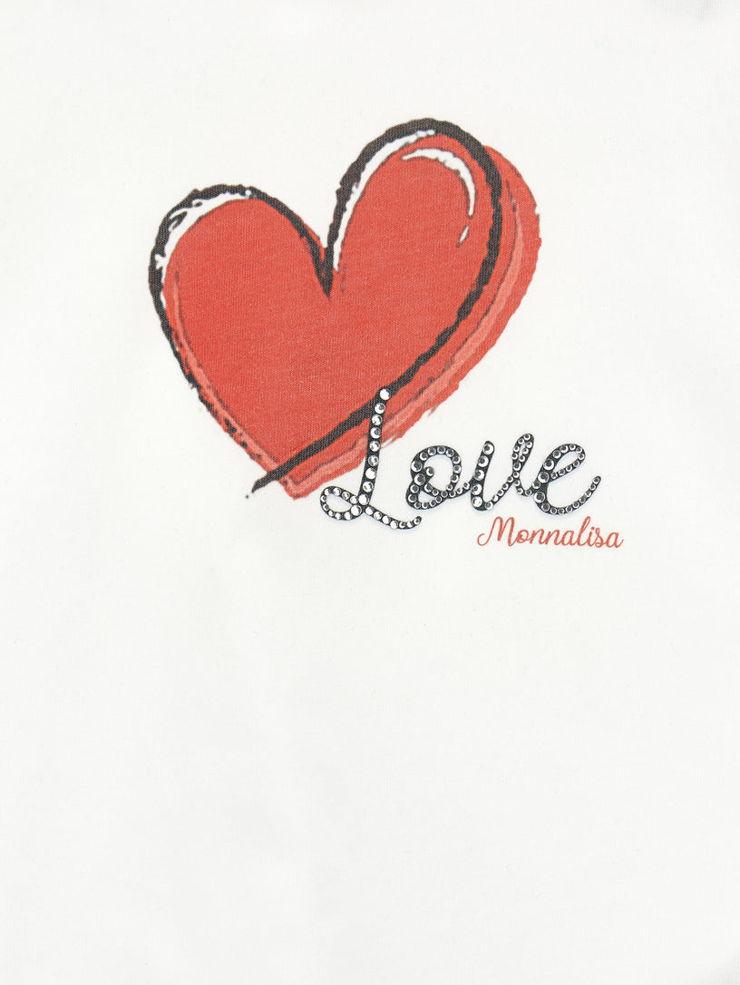 Set maglia love e leggings cuore