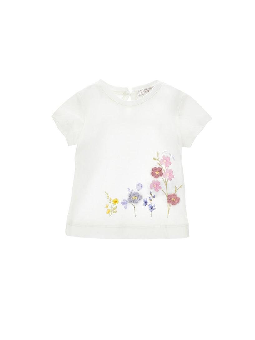 T-shirt Fiori Ricamo