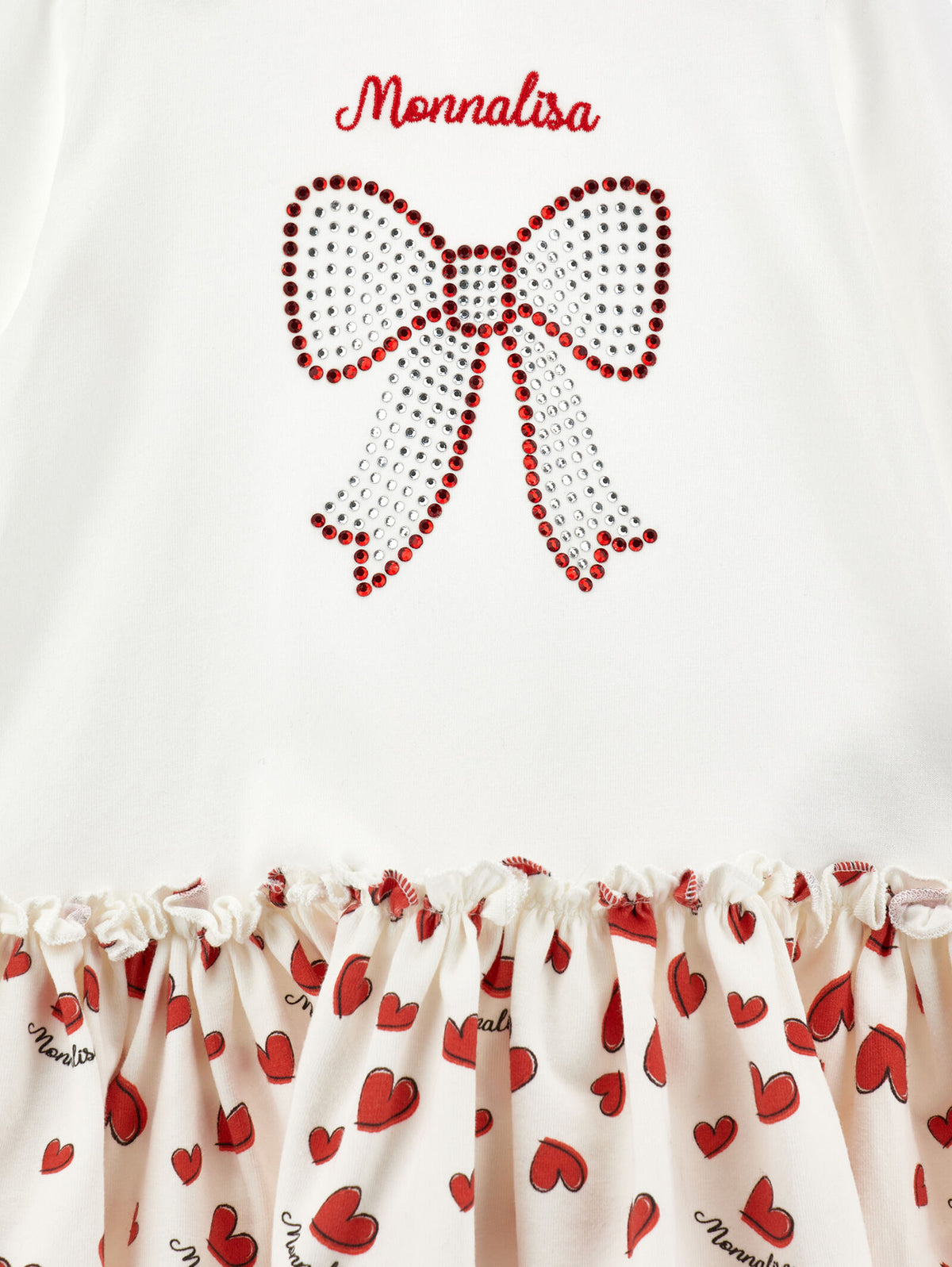 Abito Fiocco Strass e Cuori
