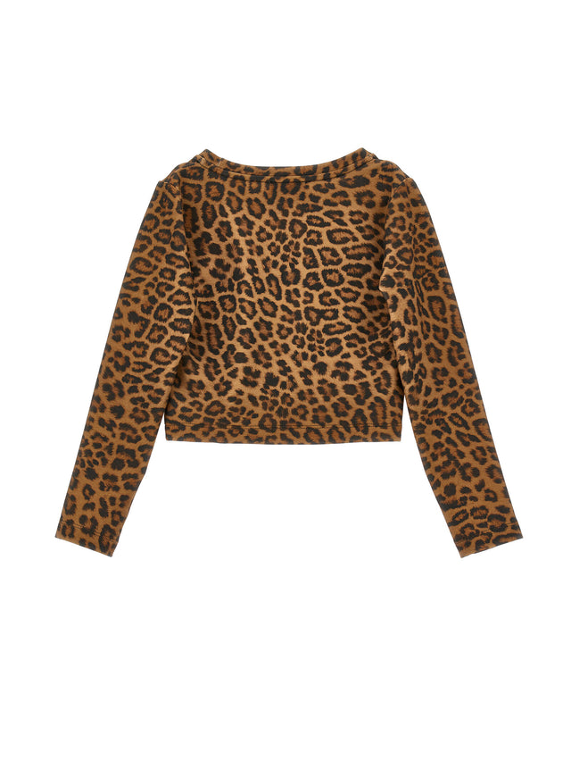 Top stampa leopardata