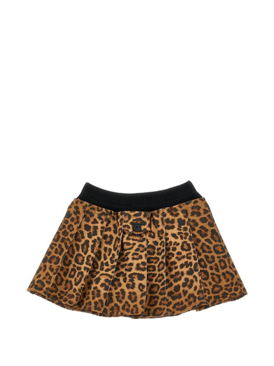 Gonna a Pieghe Leopardata