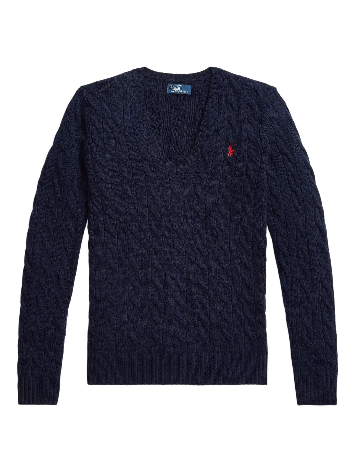 Maglia intrecciata con scollo a V