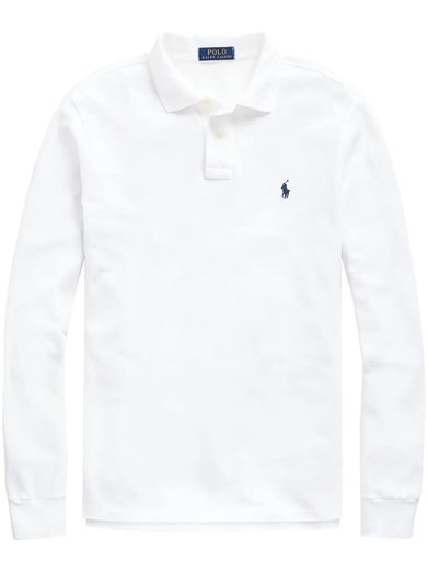 Polo in piqué manica lunga Slim-Fit