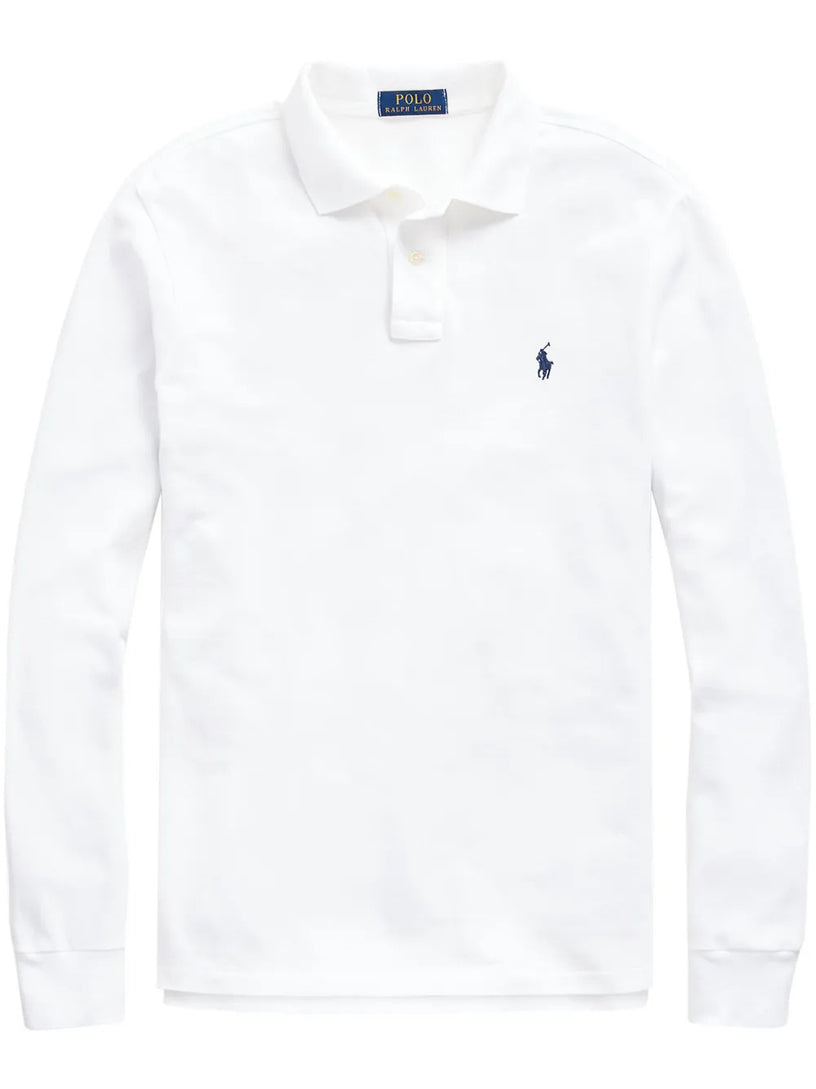Polo in piqué manica lunga Slim-Fit