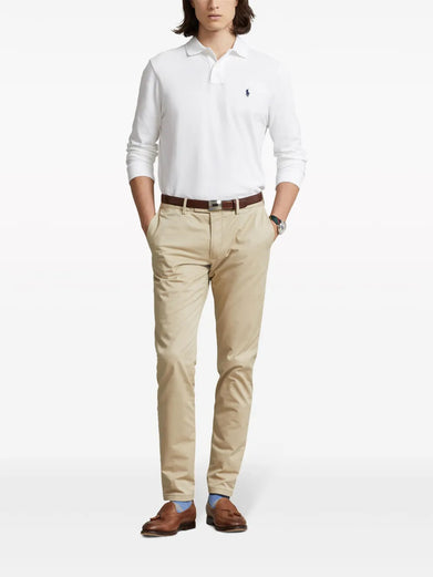 Polo in piqué manica lunga Slim-Fit