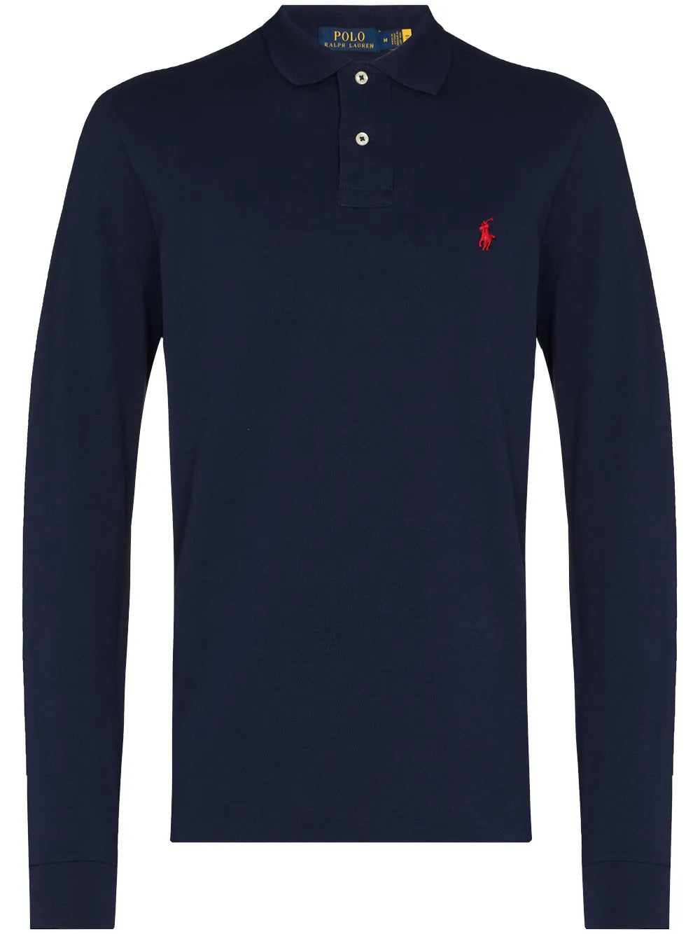 Polo in piqué manica lunga Slim-Fit