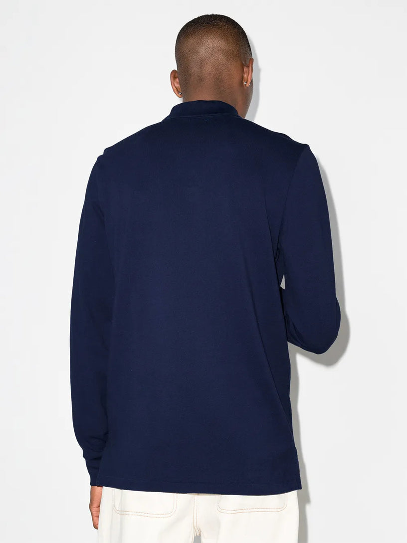 Polo in piqué manica lunga Slim-Fit