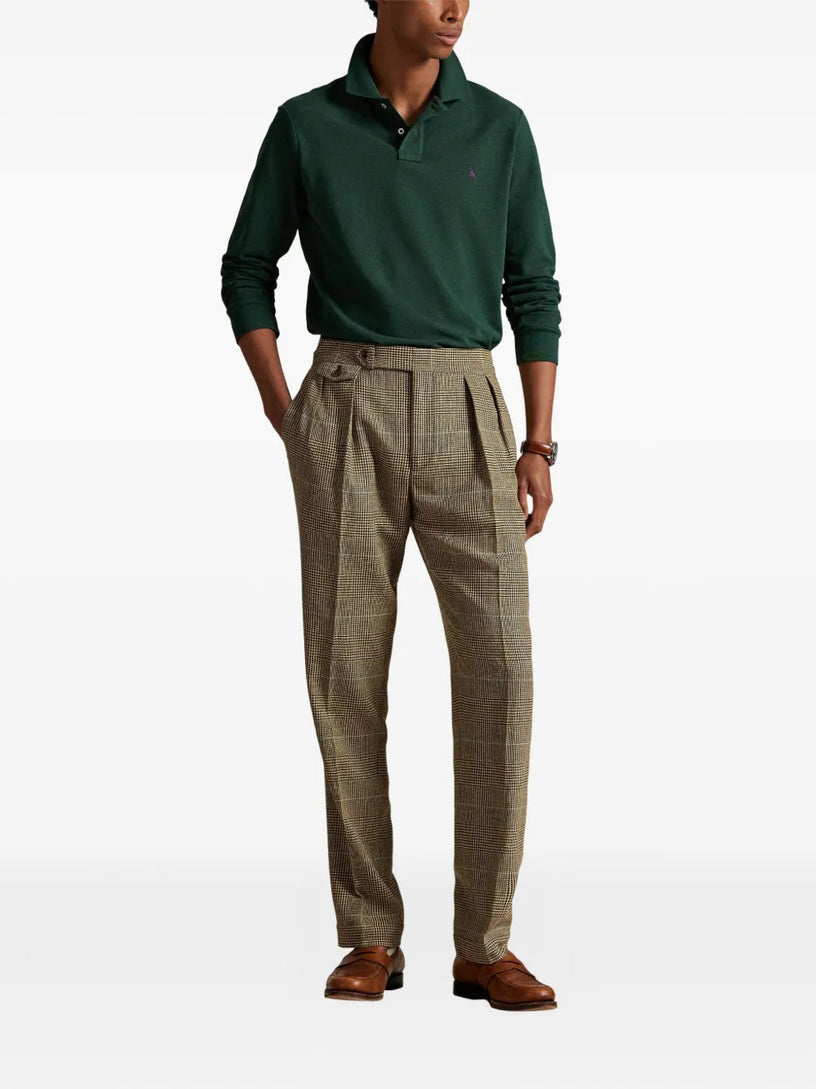 Polo in piqué manica lunga Slim-Fit