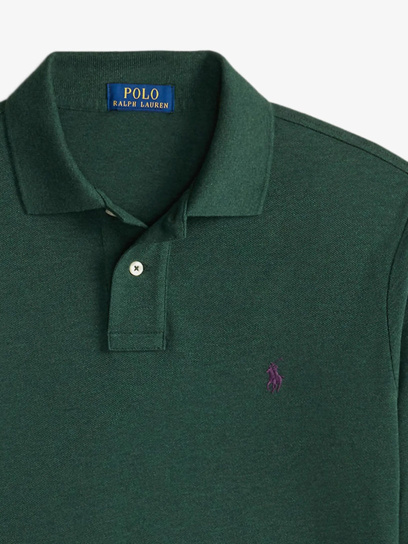 Polo in piqué manica lunga Slim-Fit
