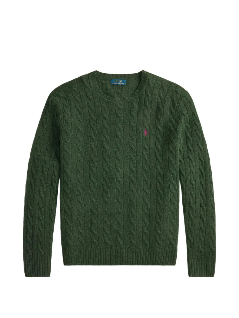 Maglia in lana e cashmire a trecce