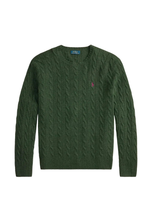 Maglia in lana e cashmire a trecce