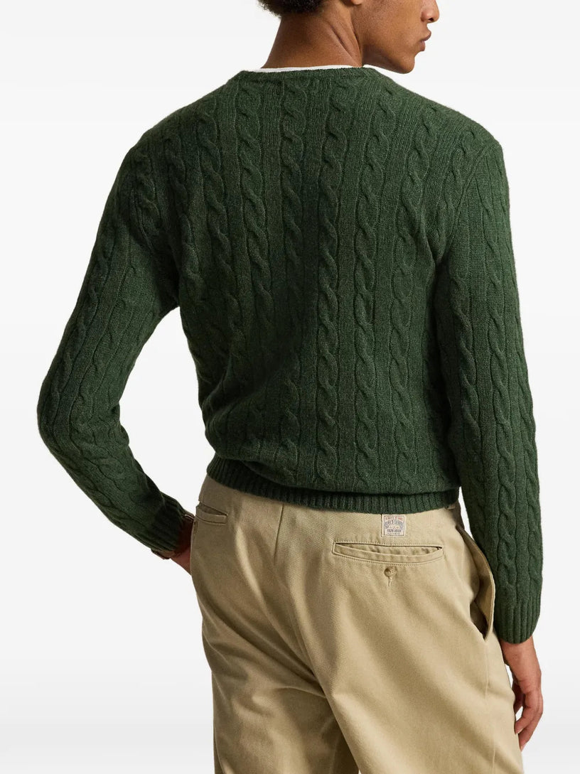Maglia in lana e cashmire a trecce