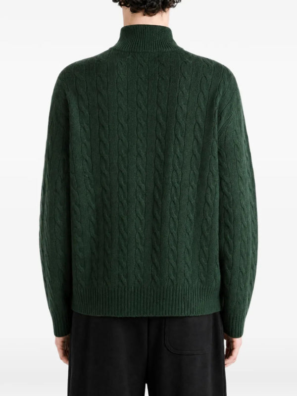 Cable-Knit Quarter-Zip Jumper