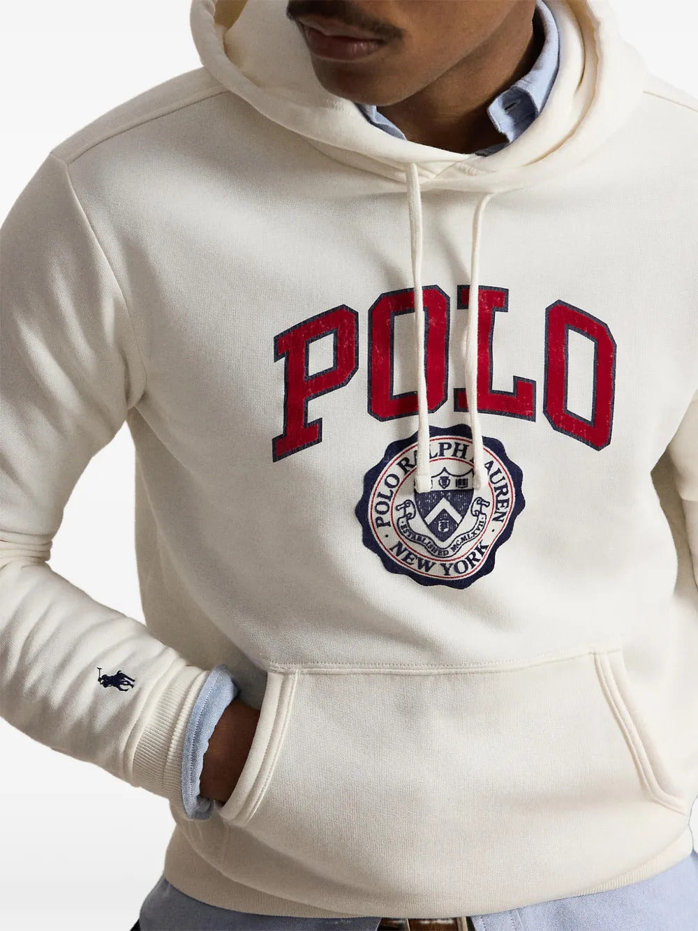 Felpa con cappuccio e logo