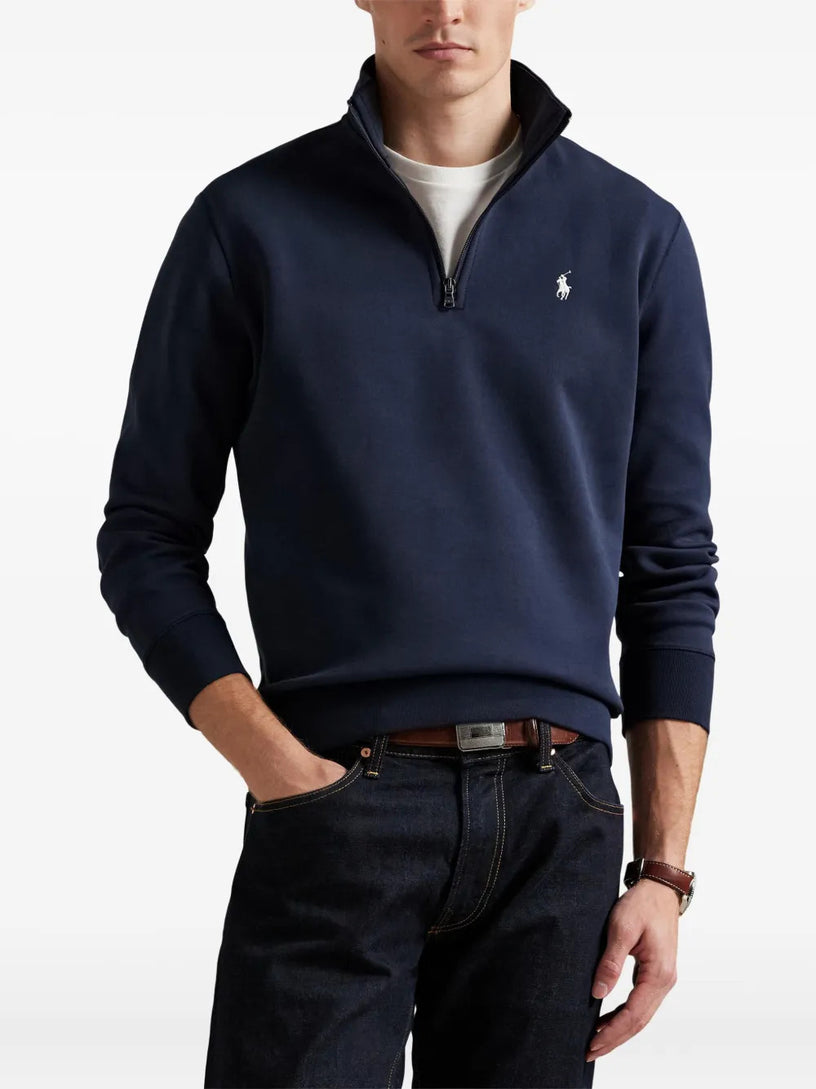 Pullover a maglia doppia con cerniera