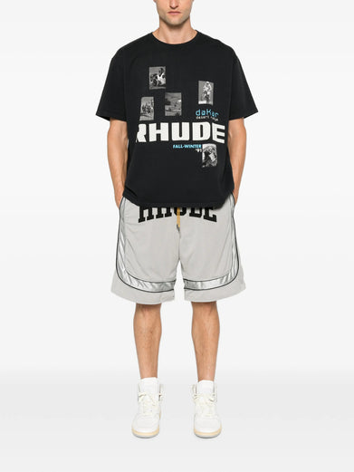 Baggy collegiate logo short