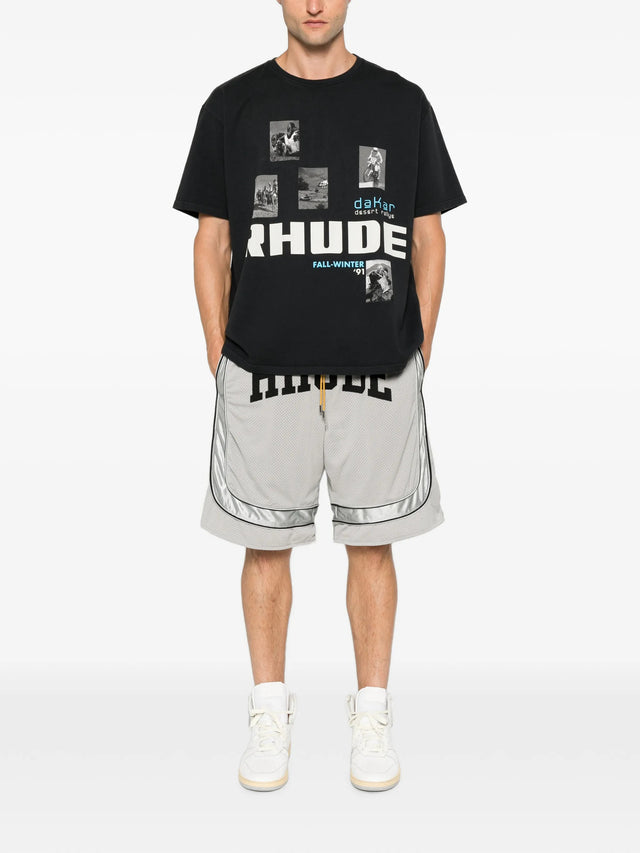 Baggy collegiate logo short