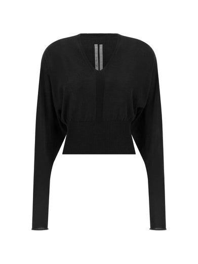 Top crop con scollo a V