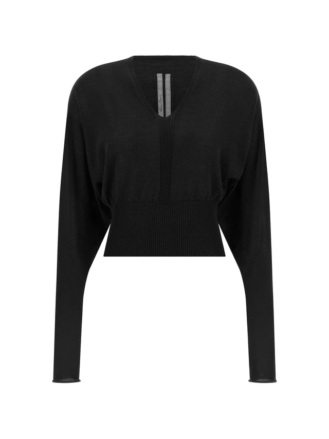 Top crop con scollo a V
