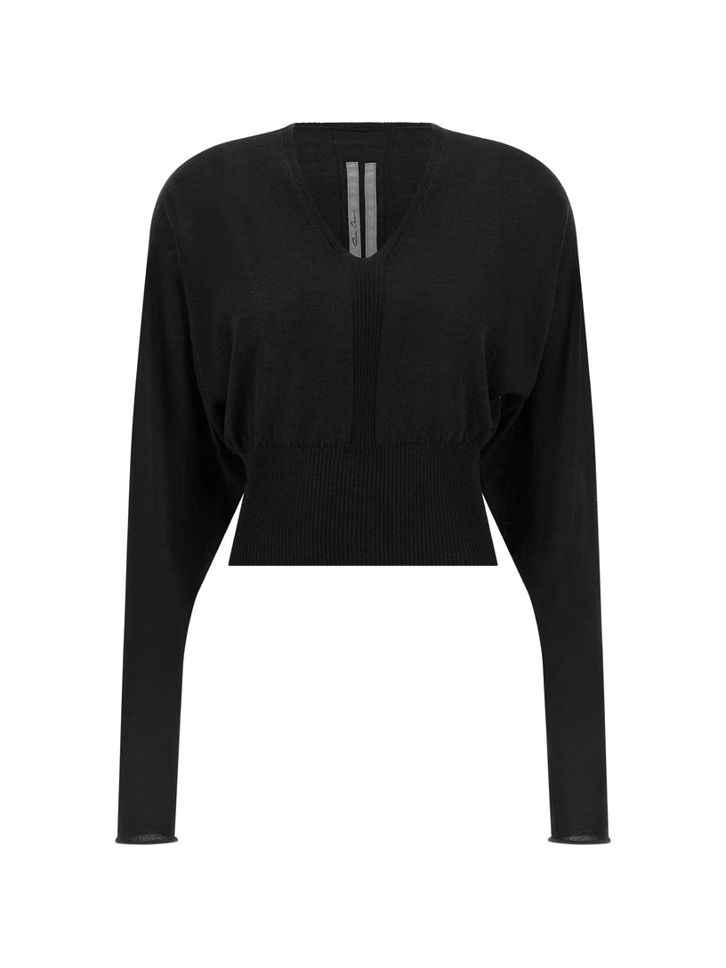 Top crop con scollo a V