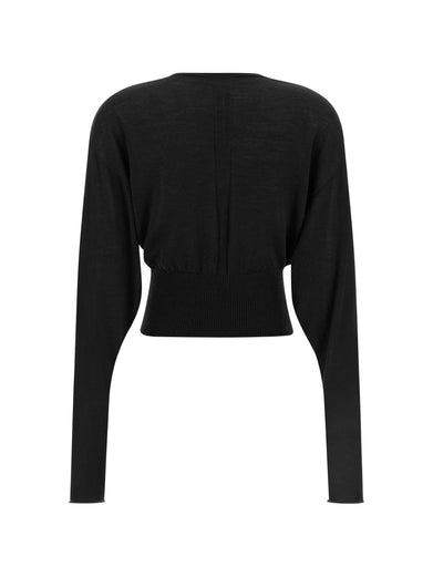 Top crop con scollo a V