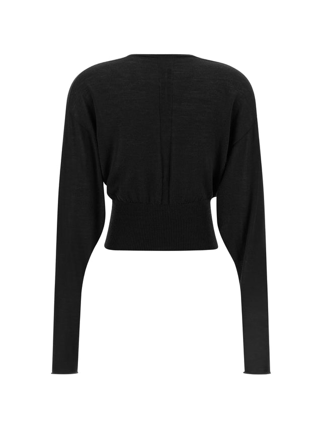 Top crop con scollo a V