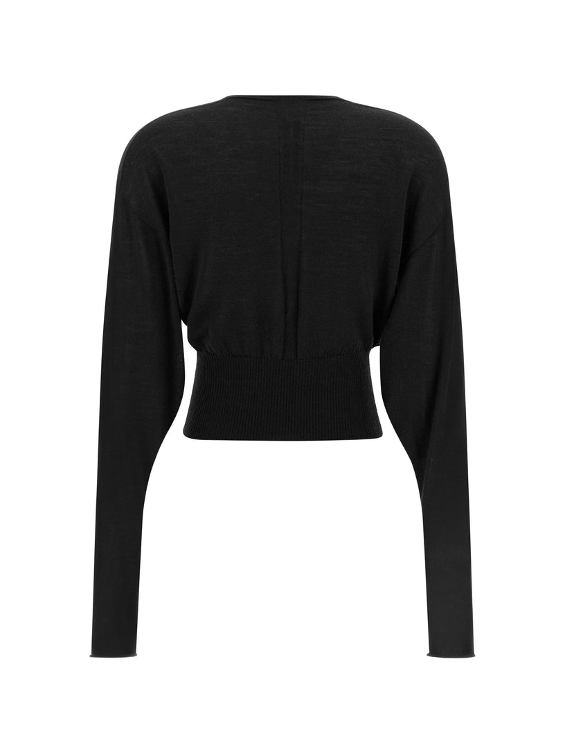 Top crop con scollo a V