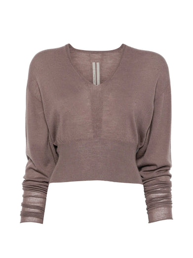 Top crop con scollo a V