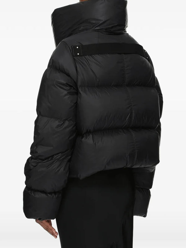 Funnel-neck down jacket
