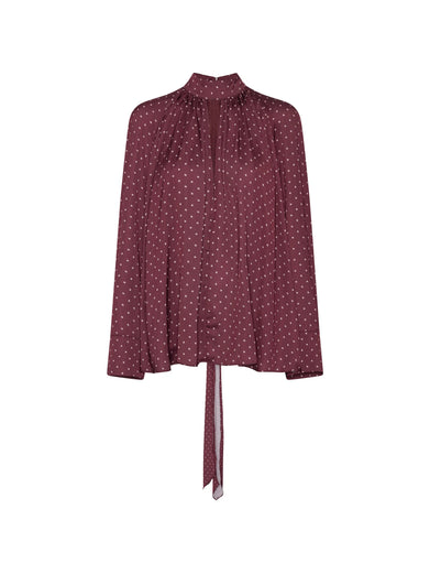 Blusa in raso con sciarpa