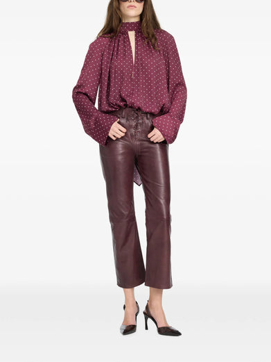 Blusa in raso con sciarpa