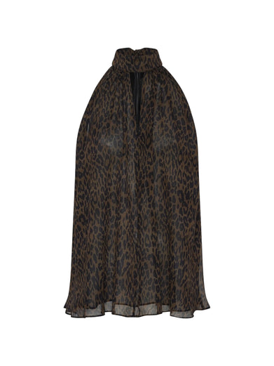 Top a collo alto con fiocco