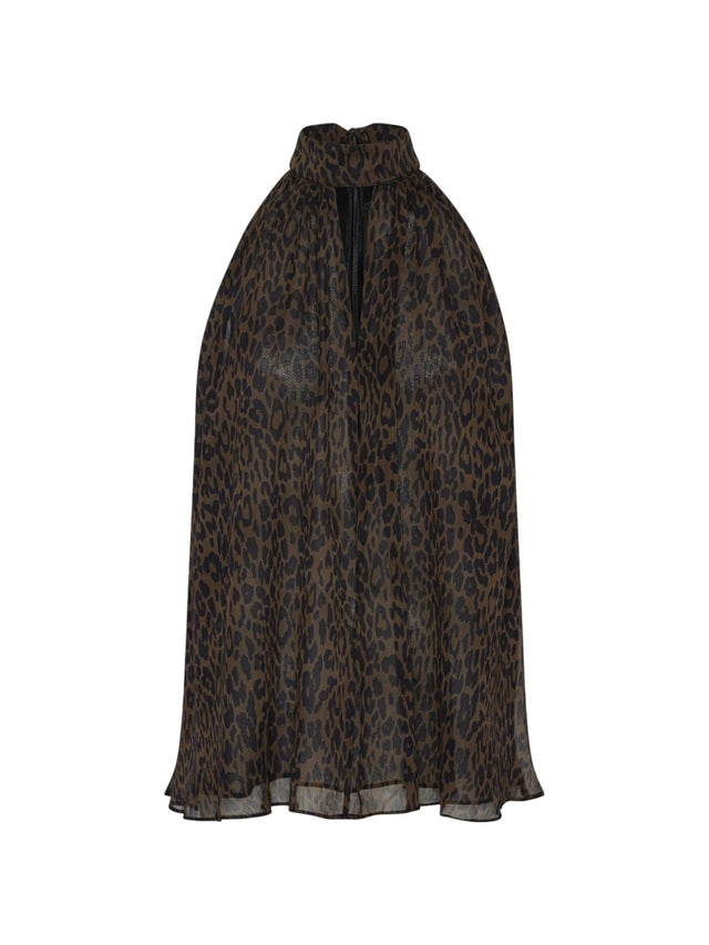 Top a collo alto con fiocco