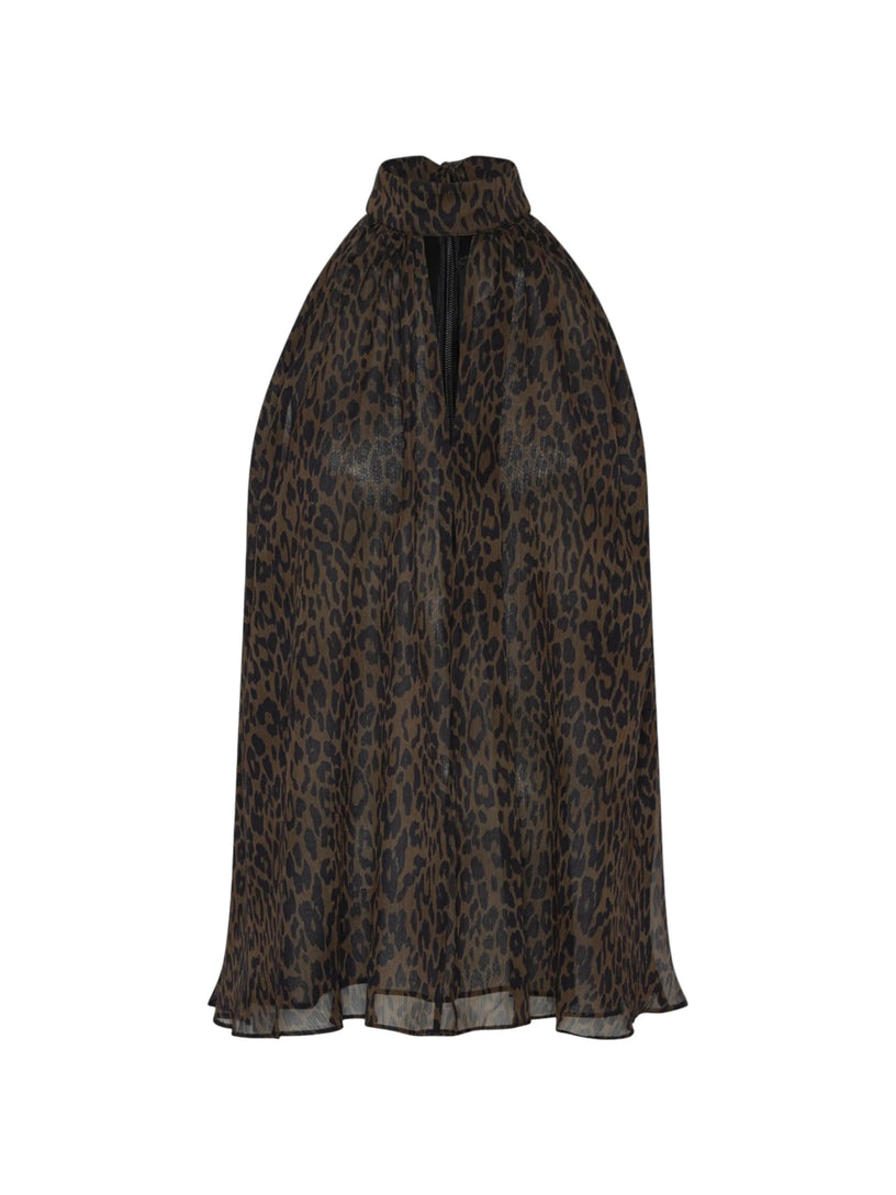 Top a collo alto con fiocco