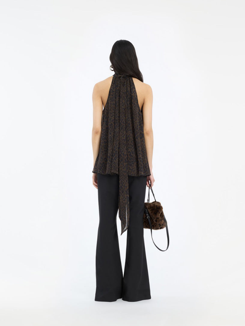 Top a collo alto con fiocco
