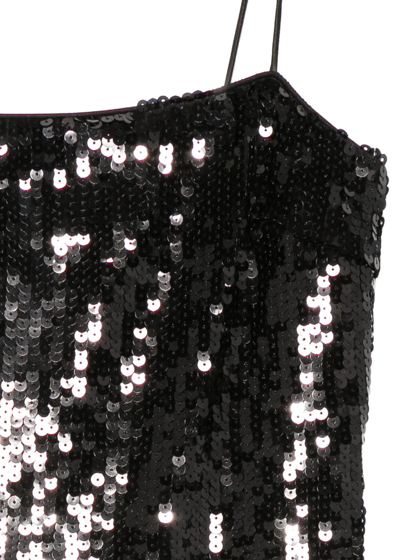 Abito lungo con paillettes