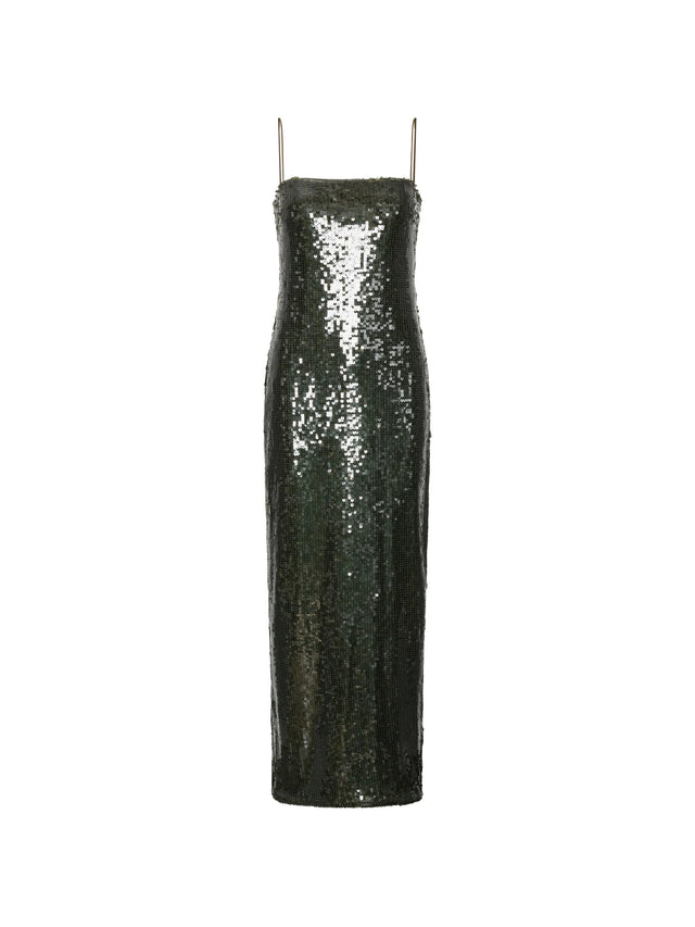 Abito lungo con paillettes