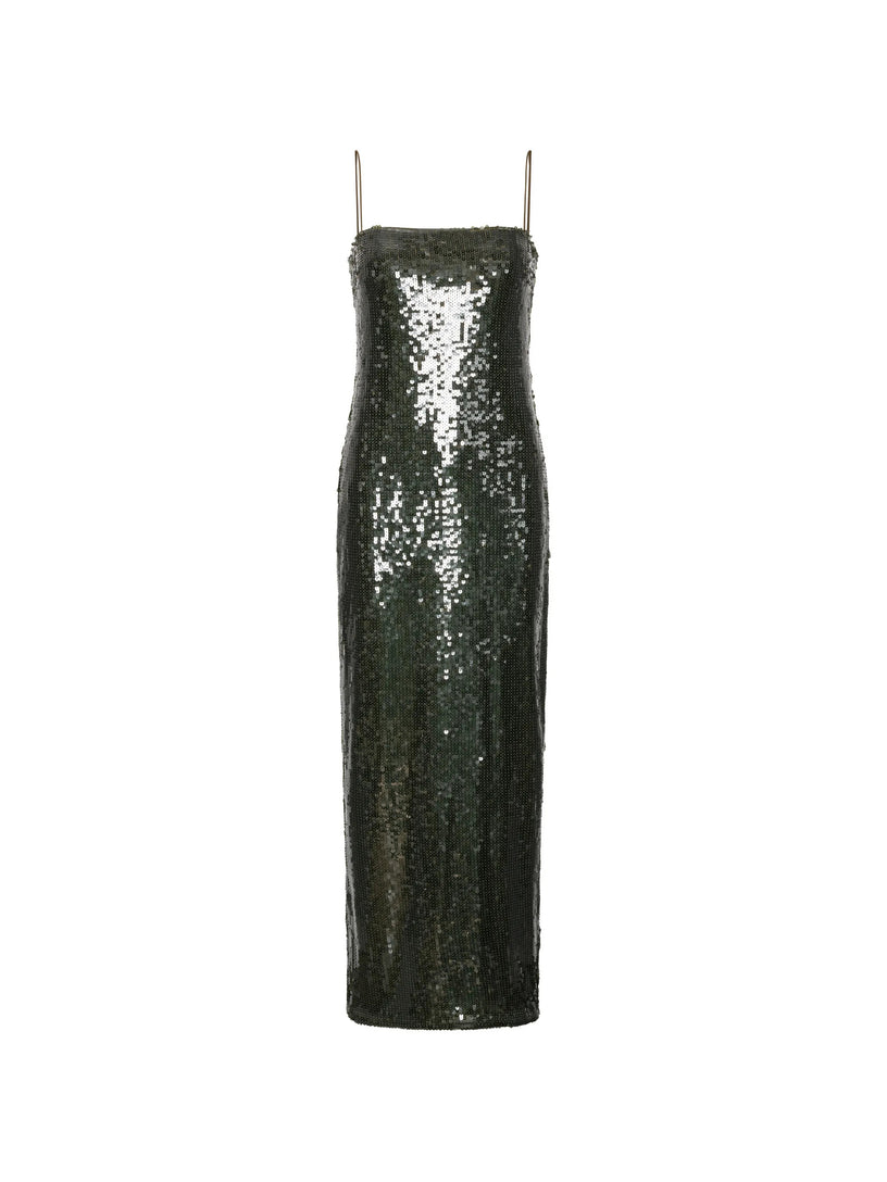 Abito lungo con paillettes