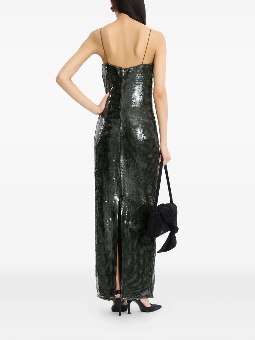Abito lungo con paillettes