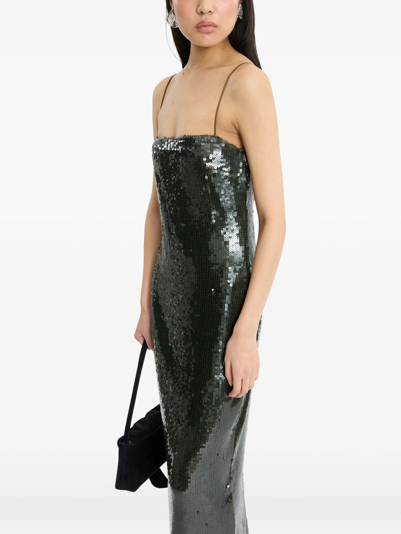 Abito lungo con paillettes