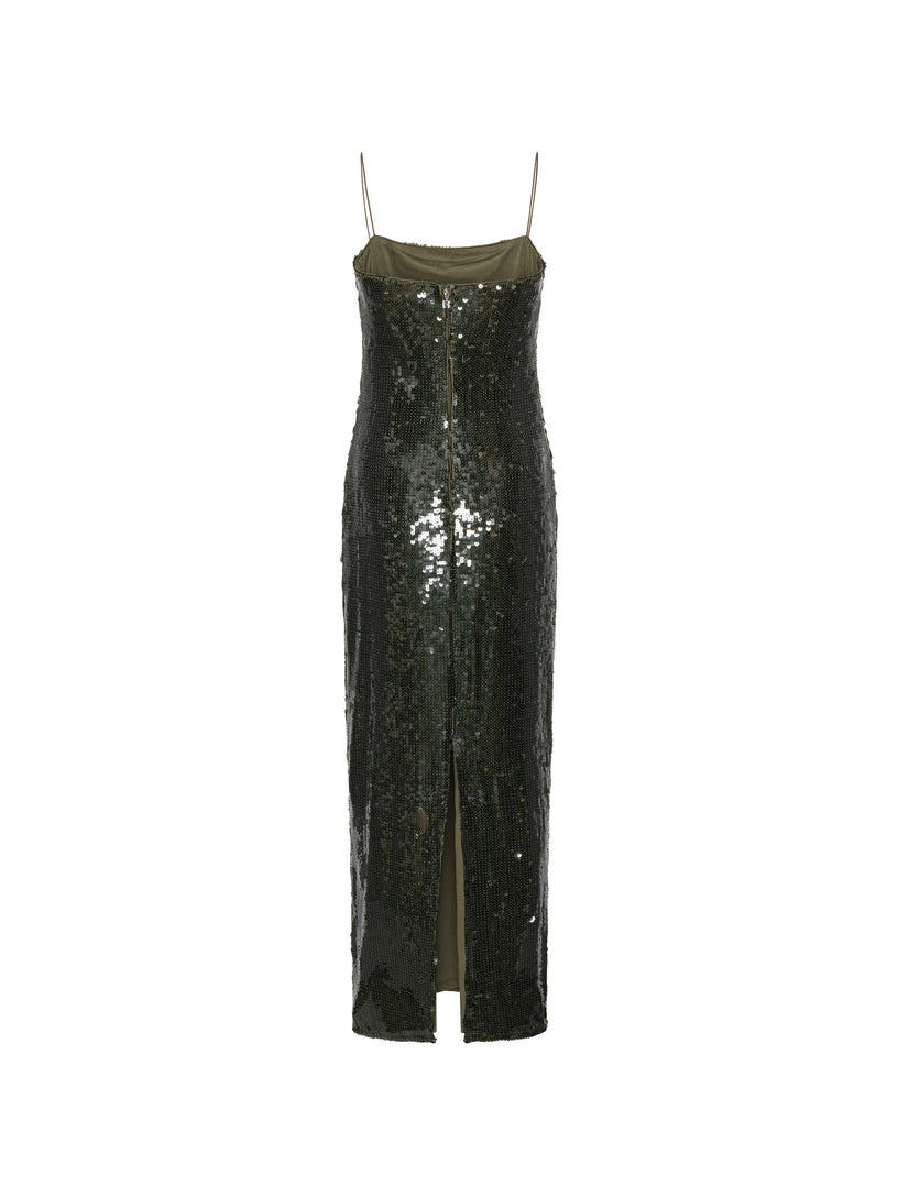 Abito lungo con paillettes