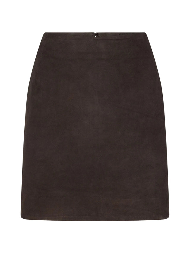 Mini gonna in suede