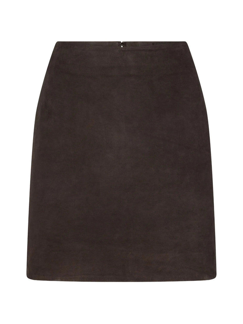 Mini gonna in suede