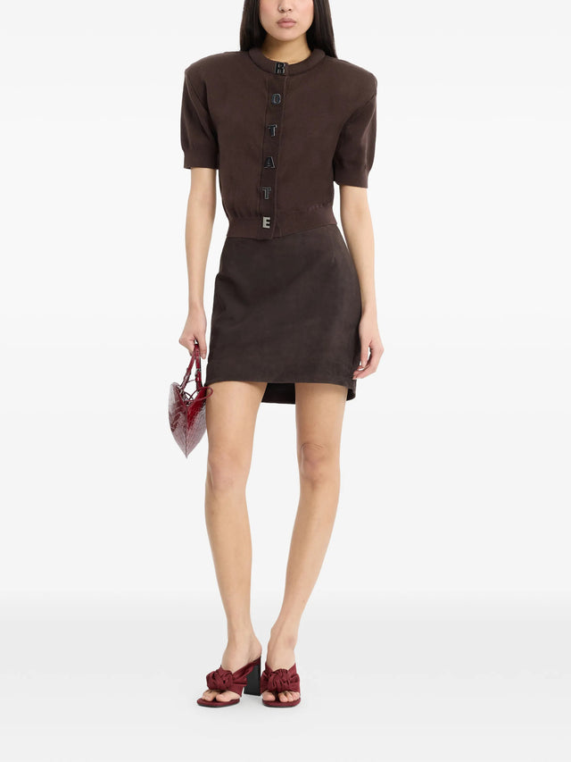 Mini gonna in suede